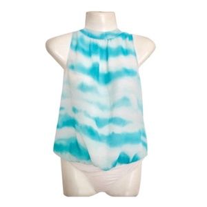 SUMMER MESH MOCK NECK BODYSUIT